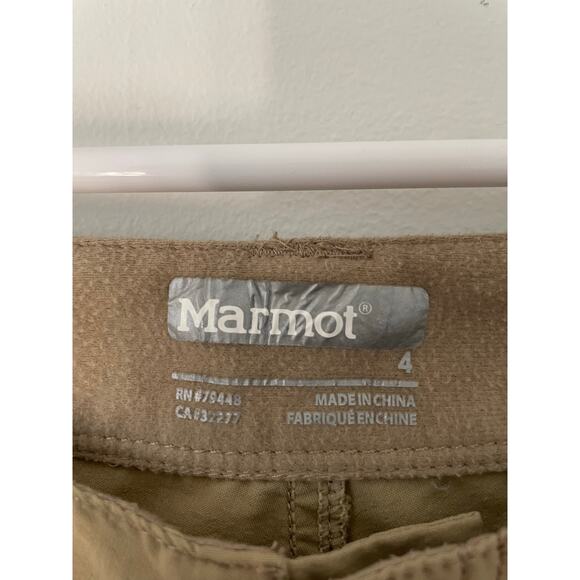 Marmot Hiking Pants Tan Womens Sz 4 Roll Up Outdoors Rugged Camping Lightweight - Picture 3 of 6